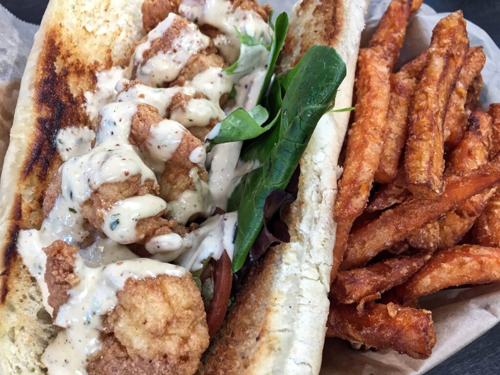 fantastic cajun shrimp po boy sandwich and sweet p 2021 08 29 05 52 55 utc