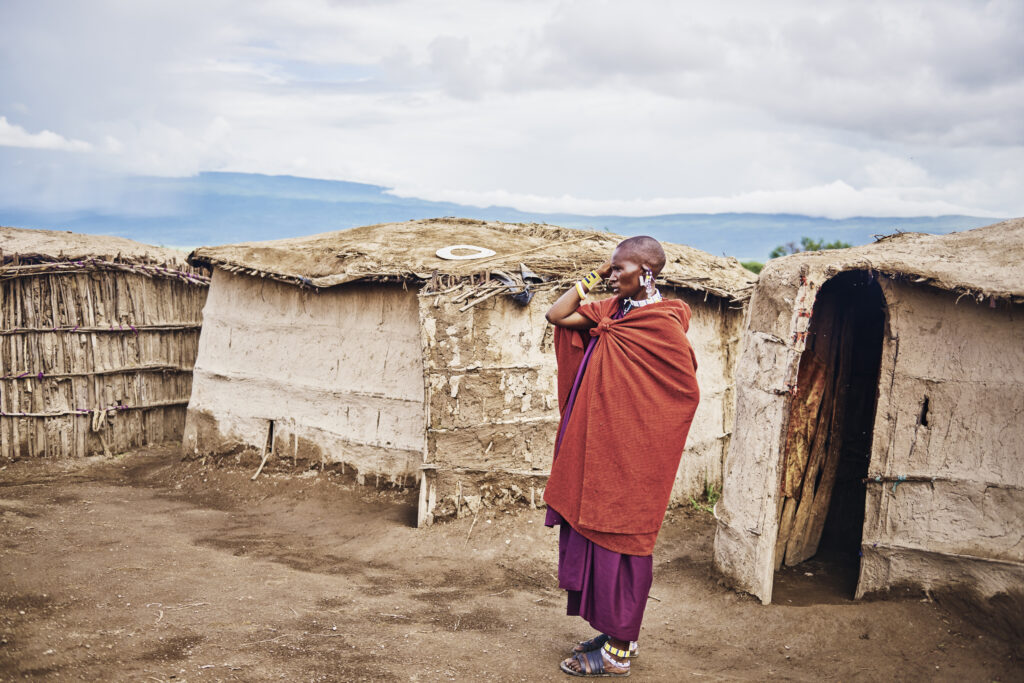 masai man in the village in africa tanzania afr 2021 08 27 17 17 26 utc