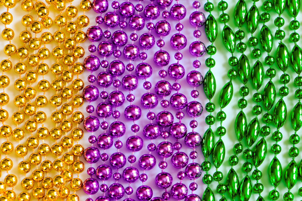 mardi gras background multi colored beads close u 2022 02 22 06 42 55 utc
