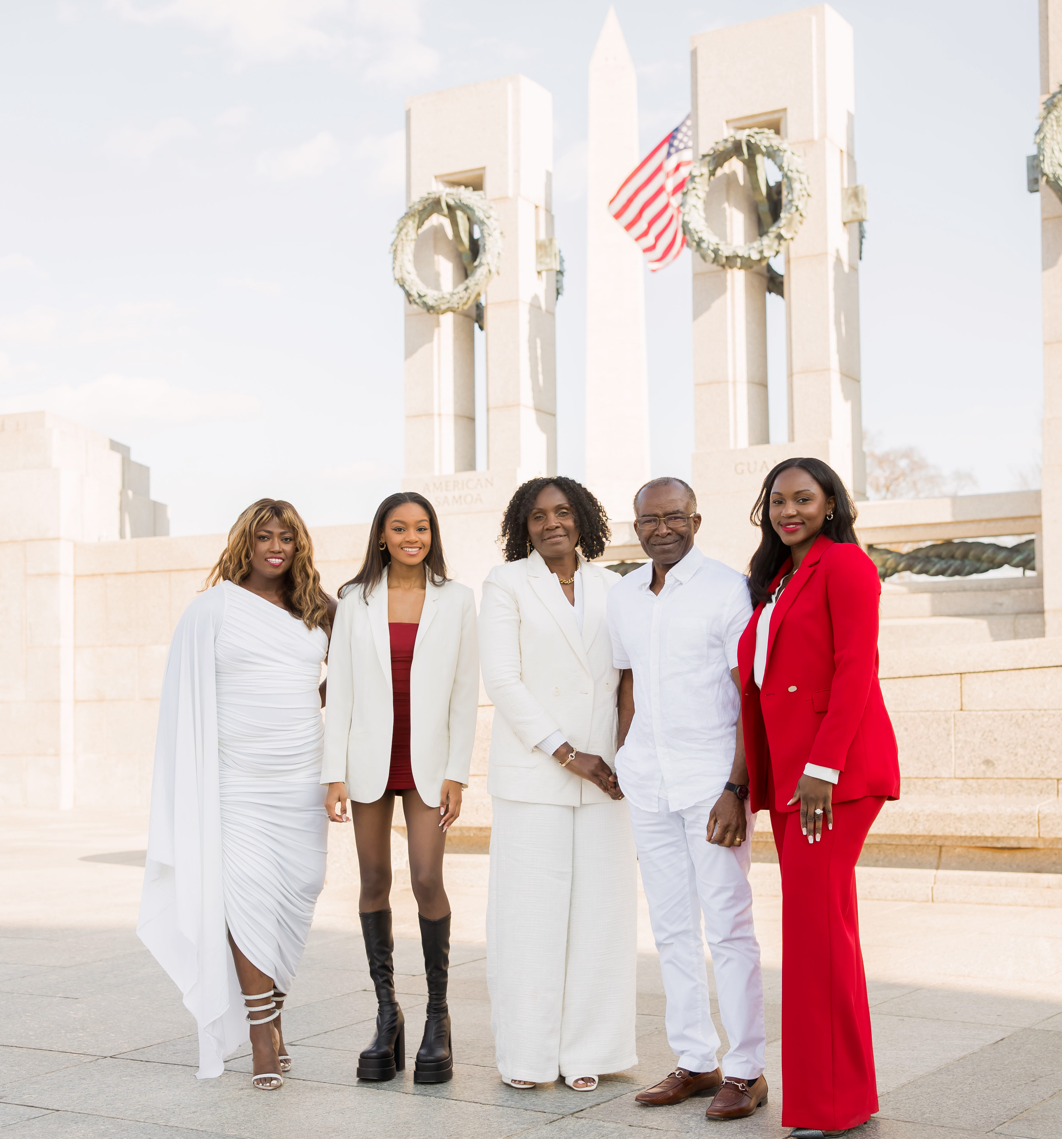 The War Memorial with my loved ones.